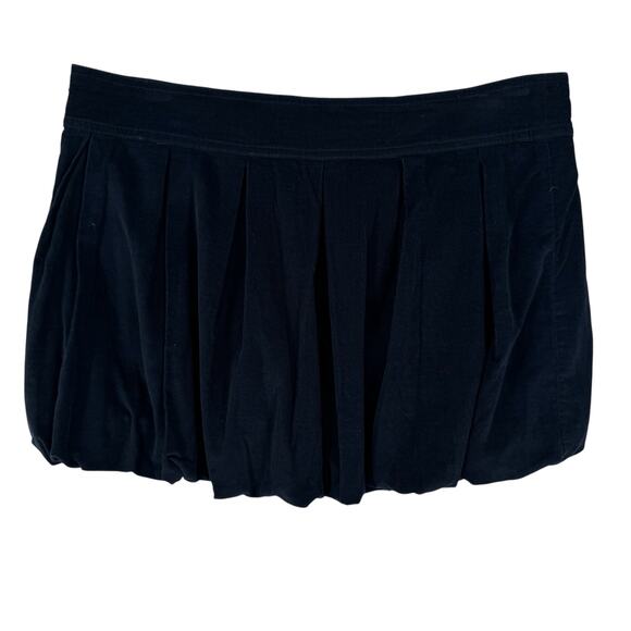 Abercrombie & Fitch Mini Bubble Skirt Womens Sz 8 Navy Micro Corduroy Y2K 90s - Picture 2 of 9
